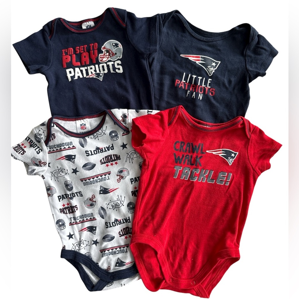 New England Patriots Baby Onesies Set